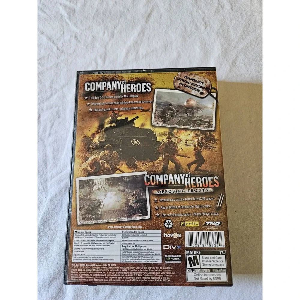 Company of Heroes Gold Edition PC DVD-ROM Complete w/ Manual‎ Opposing Fronts